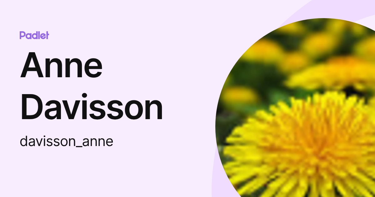 Anne Davisson (davisson_anne) profile | Padlet