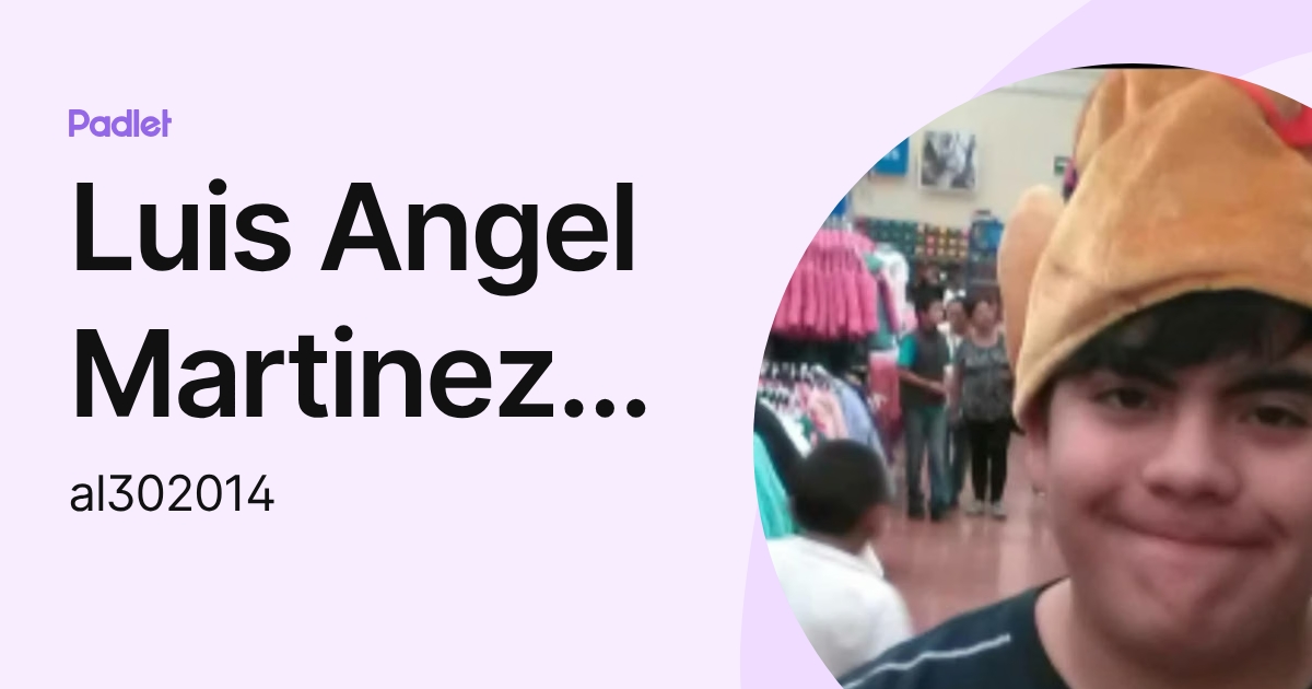 Luis Angel Martinez Garcia (al302014) perfil | Padlet