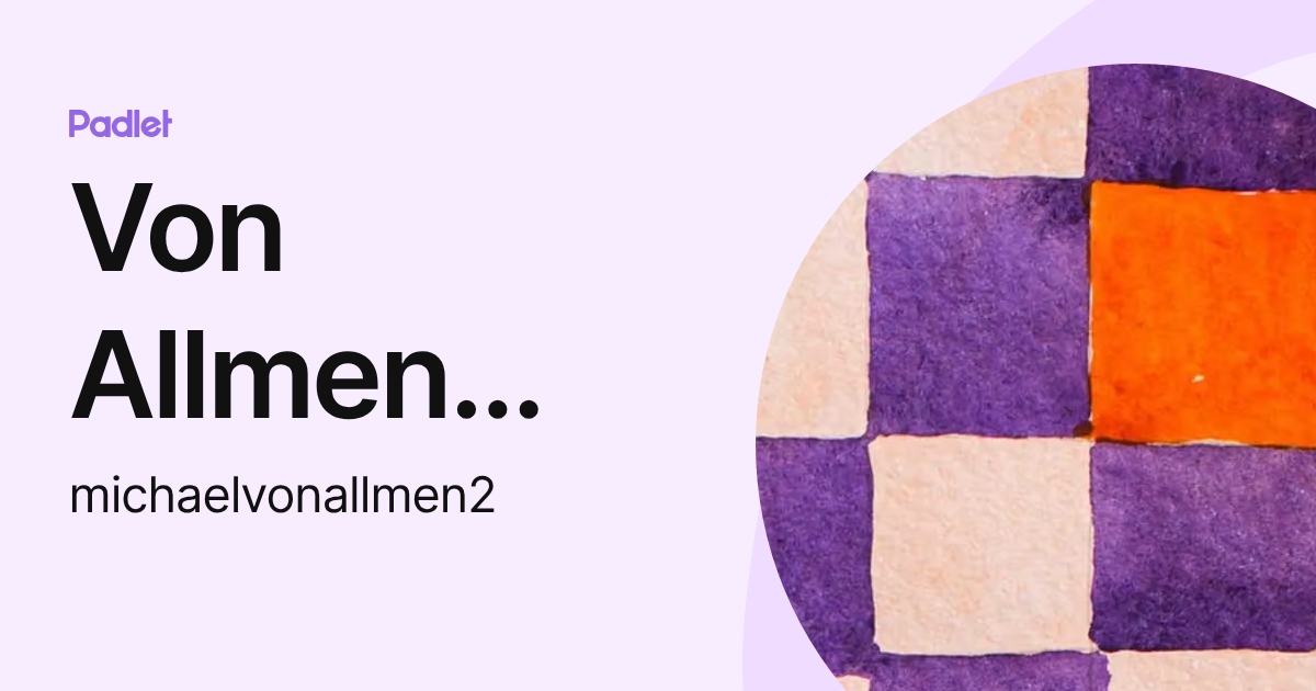 Von Allmen Michaël (michaelvonallmen2) profile | Padlet