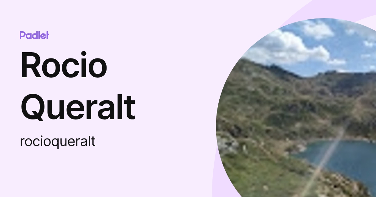 Rocio Queralt (rocioqueralt) profile | Padlet